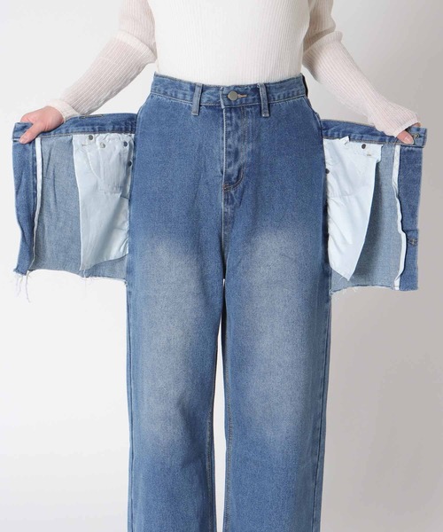 Cepica（セピカ）の「スカートレイヤードデニムPT（デニムパンツ・レディース・ブルー・FREE）」の16枚目の写真
