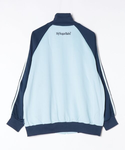 My sugar Babe(マイシュガーベイブ)の「raglan track jk(ブルゾン・メンズ・サックスブルー/アイボリー/ネイビー/ホワイト×レッド/ホワイト×ネイビー・MEDIUM/SMALL/LARGE)」の10枚目の写真