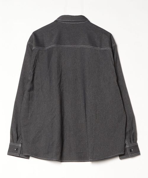 CONVERSE（コンバース）の「コンバース  SYNTHETIC DENIM SHIRT M シンセティックデニムシャツ（シャツ/ブラウス・メンズ・ブラック/ネイビー・M/L/LL）」の3枚目の写真