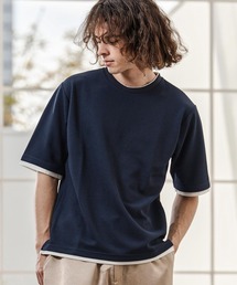mt10318- Honeycomb Layered Stretch Tee レイヤード風Tシャツ(AI-261-015)
