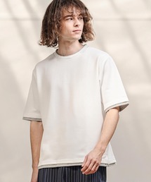 mt10318- Honeycomb Layered Stretch Tee レイヤード風Tシャツ(AI-261-015)