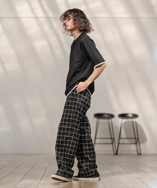 CAMBIO(カンビオ)の「mt10318- Honeycomb Layered Stretch Tee レイヤード風Tシャツ(AI-261-015)(Tシャツ/カットソー・メンズ・ブラック/ネイビー/ホワイト・M/L)」の8枚目の写真