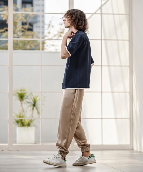 CAMBIO(カンビオ)の「mt10318- Honeycomb Layered Stretch Tee レイヤード風Tシャツ(AI-261-015)(Tシャツ/カットソー・メンズ・ブラック/ネイビー/ホワイト・M/L)」の20枚目の写真