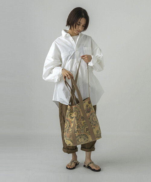 SUBLIME（サブライム）の「SUBLIME/サブライム NOMAD CANVAS TOTE BAG ノマドキャンバス トートバッグ（トートバッグ・メンズ・オリーブ/ナチュラル/ベージュ/マスタード・ONE SIZE）」の9枚目の写真