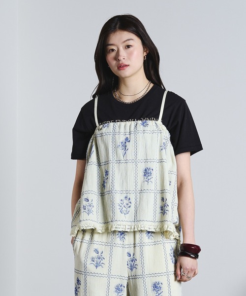 ROSE BUD（ローズバッド）の「(mag.by c)EMBROIDERY CAMISOLE BLOUSE（カーディガン/ボレロ・レディース・オフホワイト/ブラック・ONE SIZE）」の18枚目の写真
