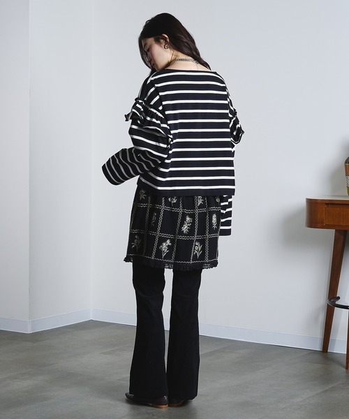 ROSE BUD（ローズバッド）の「(mag.by c)EMBROIDERY CAMISOLE BLOUSE（カーディガン/ボレロ・レディース・オフホワイト/ブラック・ONE SIZE）」の14枚目の写真