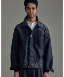 ADAM PATEK（アダムパテック）の「ADAMPATEK/blasted light moleskin short length collared jacket/ライトモールスキンショートジャケット(AP2613013)（デニムジャケット）」