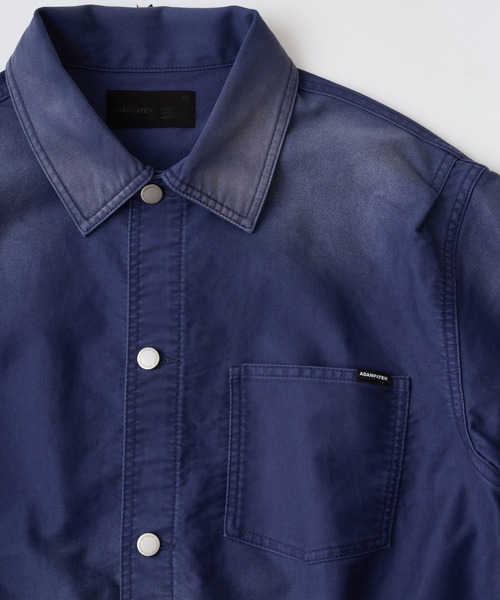 ADAM PATEK(アダムパテック)の「ADAMPATEK/blasted light moleskin short length collared jacket/ライトモールスキンショートジャケット(AP2613013)(デニムジャケット・レディース・ブラック/ブルー・2/1)」の5枚目の写真
