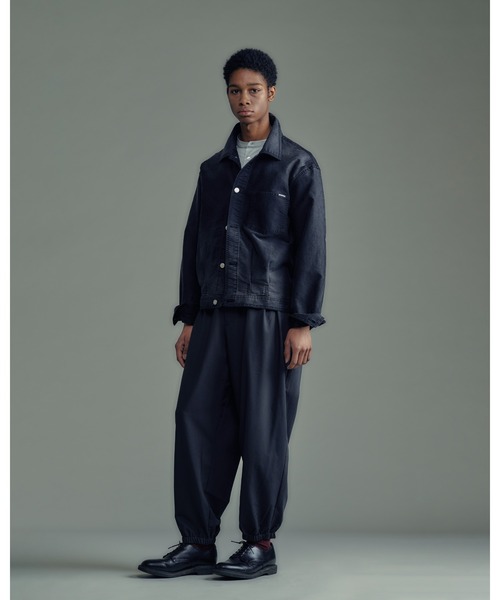 ADAM PATEK(アダムパテック)の「ADAMPATEK/blasted light moleskin short length collared jacket/ライトモールスキンショートジャケット(AP2613013)(デニムジャケット・レディース・ブラック/ブルー・2/1)」の8枚目の写真