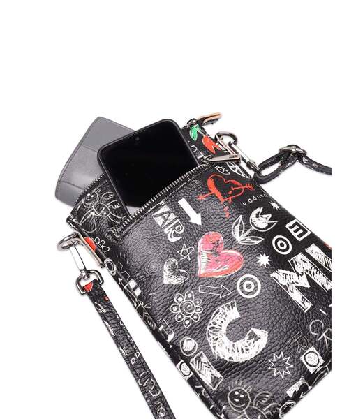 Import & Select(インポートアンドセレクト)の「【ALBERTO BONI】 LEATHER PRINT サコッシュ(ショルダーバッグ・メンズ・ブラック・フリー)」の3枚目の写真
