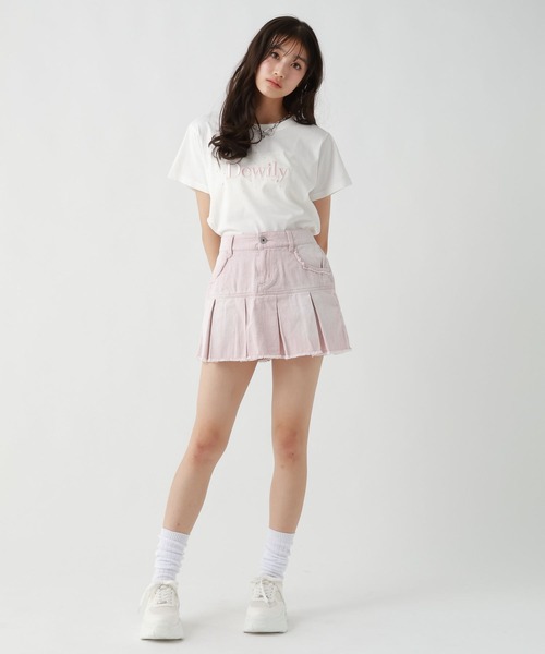repipi armario(レピピ アルマリオ)の「DewilyキラキラTシャツ(Tシャツ/カットソー・キッズ・ホワイト×グリーン/ブラック/サックスブルー/ホワイト×ピンク/ブルー・SMALL/MEDIUM/LARGE)」の8枚目の写真