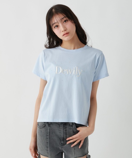 repipi armario(レピピ アルマリオ)の「DewilyキラキラTシャツ(Tシャツ/カットソー・キッズ・ホワイト×グリーン/ブラック/サックスブルー/ホワイト×ピンク/ブルー・SMALL/MEDIUM/LARGE)」の15枚目の写真