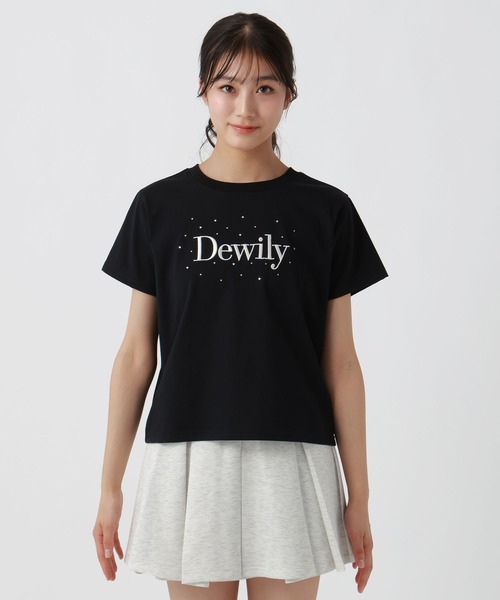 repipi armario(レピピ アルマリオ)の「DewilyキラキラTシャツ(Tシャツ/カットソー・キッズ・ホワイト×グリーン/ブラック/サックスブルー/ホワイト×ピンク/ブルー・SMALL/MEDIUM/LARGE)」の16枚目の写真