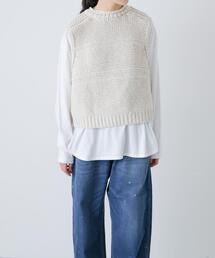 かぐれ | 2WAY綿麻ニットベスト(ベスト)
