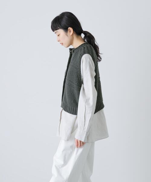 2WAY綿麻ニットベスト（ベスト）｜かぐれ（カグレ）のファッション通販