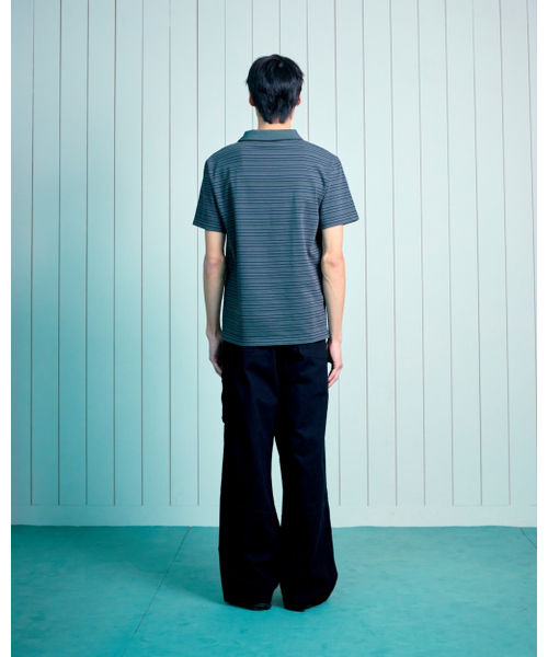 THECOLDESTMOMENT(ザコールデストモーメント)の「TCM stripe pk T (charcoal)(ポロシャツ・レディース・その他・LARGE/SMALL/MEDIUM)」の8枚目の写真