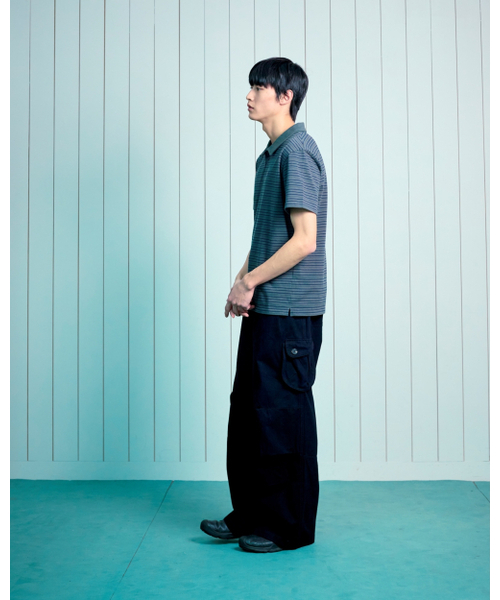 THECOLDESTMOMENT(ザコールデストモーメント)の「TCM stripe pk T (charcoal)(ポロシャツ・レディース・その他・LARGE/SMALL/MEDIUM)」の9枚目の写真