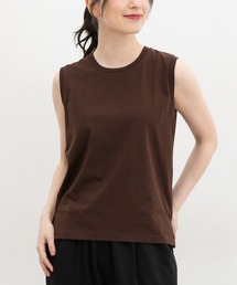 【ハニさら・接触冷感・UVカット】きれいめタンクトップ