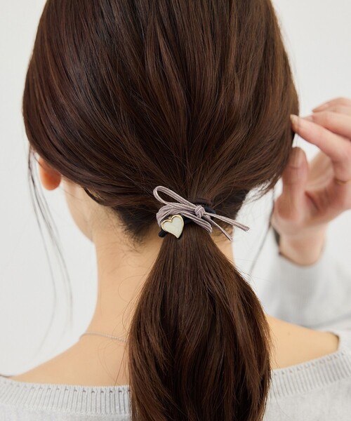 ROPE' PICNIC(ロペピクニック)の「ハートモチーフヘアゴムセット(ヘアゴム・レディース・ブラック/ベージュ/ピンク・FREE)」の5枚目の写真