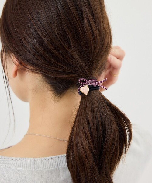 ROPE' PICNIC(ロペピクニック)の「ハートモチーフヘアゴムセット(ヘアゴム・レディース・ブラック/ベージュ/ピンク・FREE)」の6枚目の写真