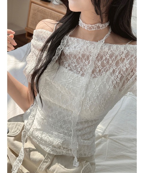 ARCHIVER(アーカイバ)の「【Lp】レースオフショルトップス(Tシャツ/カットソー・レディース・ホワイト/ブラック・SMALL/MEDIUM/LARGE)」の3枚目の写真