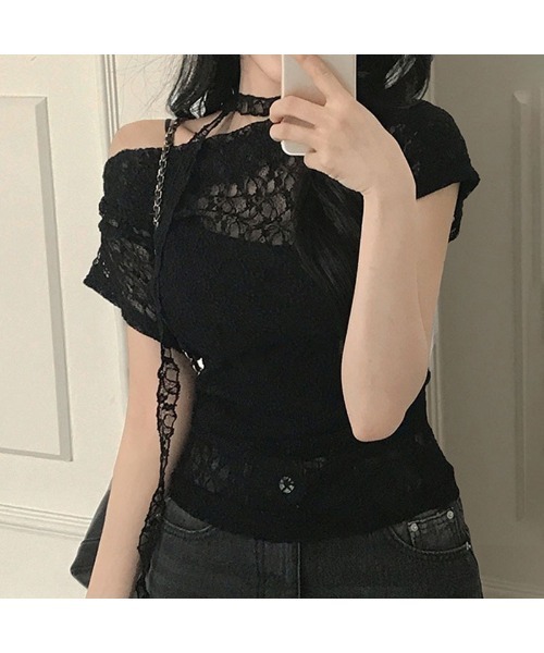 ARCHIVER(アーカイバ)の「【Lp】レースオフショルトップス(Tシャツ/カットソー・レディース・ホワイト/ブラック・SMALL/MEDIUM/LARGE)」の7枚目の写真