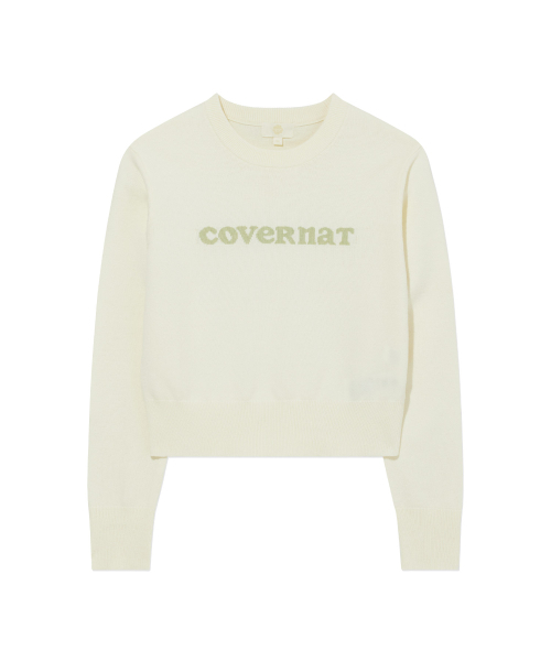 COVERNAT WOMAN(カバーナットウーマン)の「ウーマン クーパー ロゴ ラウンドネック ニット アイボリー(ニット/セーター・レディース・その他・WS/WM)」の2枚目の写真