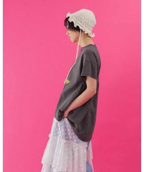 unica(ユニカ)の「WHAT DO YOU MEAN? Tシャツ laides(Tシャツ/カットソー・レディース・ブラック/オフホワイト・F)」の6枚目の写真