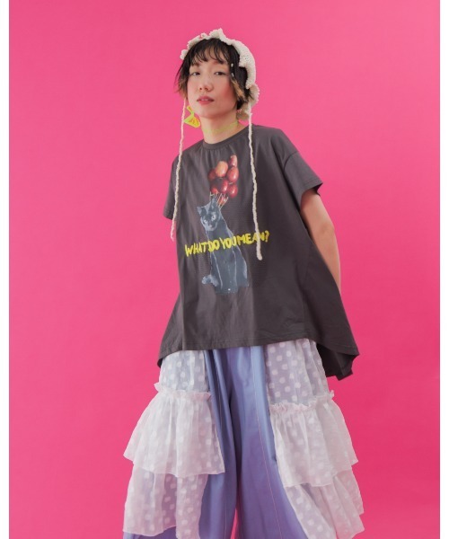 unica(ユニカ)の「WHAT DO YOU MEAN? Tシャツ laides(Tシャツ/カットソー・レディース・ブラック/オフホワイト・F)」の10枚目の写真