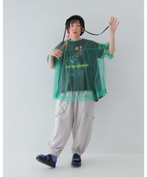 unica(ユニカ)の「WHAT DO YOU MEAN? Tシャツ laides(Tシャツ/カットソー・レディース・ブラック/オフホワイト・F)」の12枚目の写真