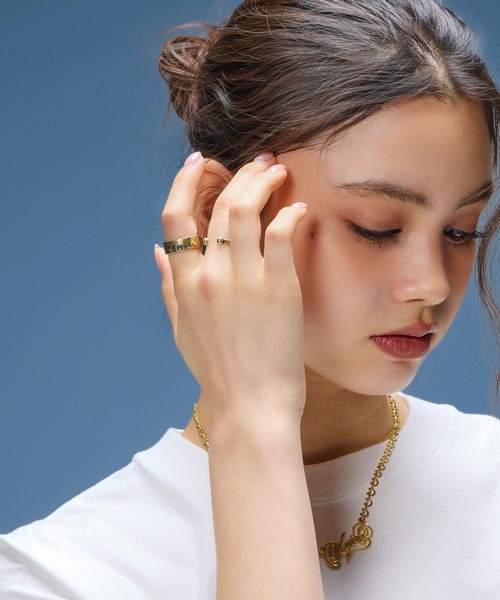 X-girl(エックスガール)の「2-PIECE SET RING(リング・レディース・シルバー/ゴールド・ONE SIZE)」の3枚目の写真