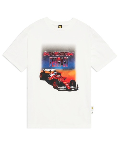 PUMA(プーマ)の「PUMA プーマ メンズ フェラーリ トライブス 半袖 Tシャツ(Tシャツ/カットソー・メンズ・ホワイト/ブラック・LARGE/SMALL/MEDIUM/X-SMALL/X-LARGE)」の2枚目の写真