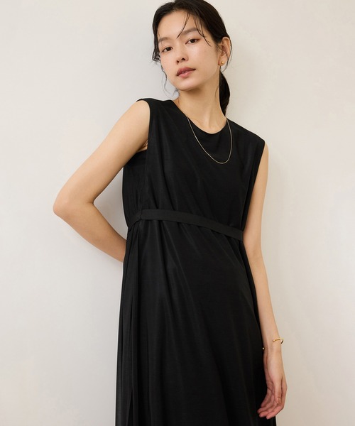 ROPE'（ロペ）の「エスパンディサイドプリーツワンピース（ワンピース・レディース・ブラック/レッド/ベージュ/ブルー・FREE）」の17枚目の写真