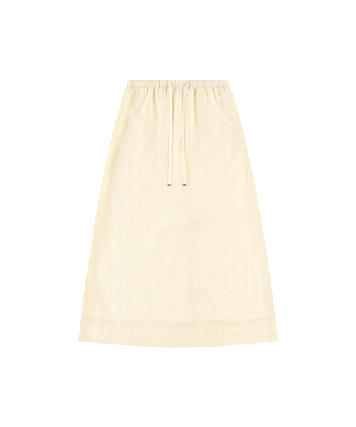 VANONE ATELIER（バノンアトリエ）の「P3298 マキシチェックスカート_クリーム（スカート・レディース・Cream・SMALL/MEDIUM）」の2枚目の写真