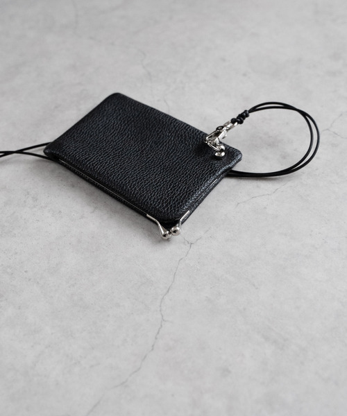 SENTI センティ / SHRINK LEATHER SQUARE ”GAMAGUCHI'' NECK STRAP