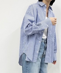 THE FLATS（ザフラッツ）の「ST:THE FLATS BIG SHIRT STRIPE BIG SHIRT / ストライプ ビッグシャツ（シャツ/ブラウス）」