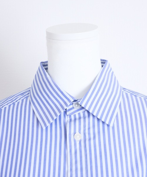 THE FLATS(ザフラッツ)の「ST:THE FLATS BIG SHIRT STRIPE BIG SHIRT / ストライプ ビッグシャツ(シャツ/ブラウス・レディース・ライトブルー・FREE)」の2枚目の写真