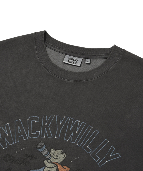 Wacky WiLLy(ワッキーウィリー)の「キキアンドドルフィングラフィック半袖Tシャツチャコール(Tシャツ/カットソー・レディース・その他・SMALL/MEDIUM/LARGE/X-LARGE)」の4枚目の写真
