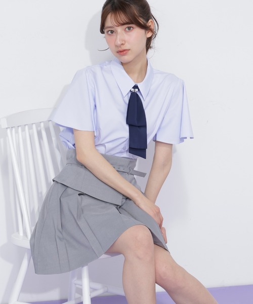 JILL by JILL STUART（ジルバイジルスチュアート）の「配色ボウタイブラウス（シャツ/ブラウス・レディース・ホワイト/ブルー/ホワイト系その他・FREE）」の14枚目の写真