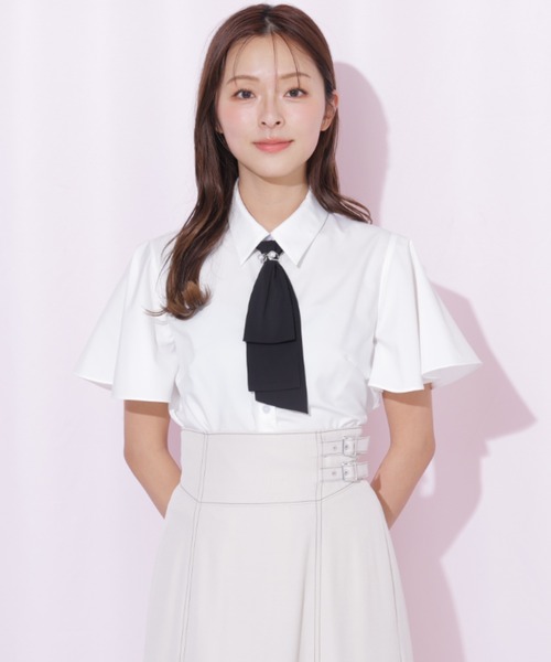 JILL by JILL STUART（ジルバイジルスチュアート）の「配色ボウタイブラウス（シャツ/ブラウス・レディース・ホワイト/ブルー/ホワイト系その他・FREE）」の21枚目の写真