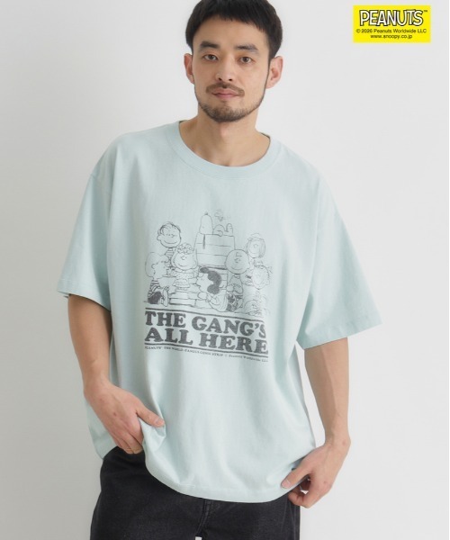 Right-on（ライトオン）の「PEANUTS(ピーナッツ)【ＰＥＡＮＵＴＳ】グラフィックプリントＴシャツ（Tシャツ/カットソー・メンズ・ホワイト/サックスブルー/ブラック・S/M/L/XL）」の3枚目の写真