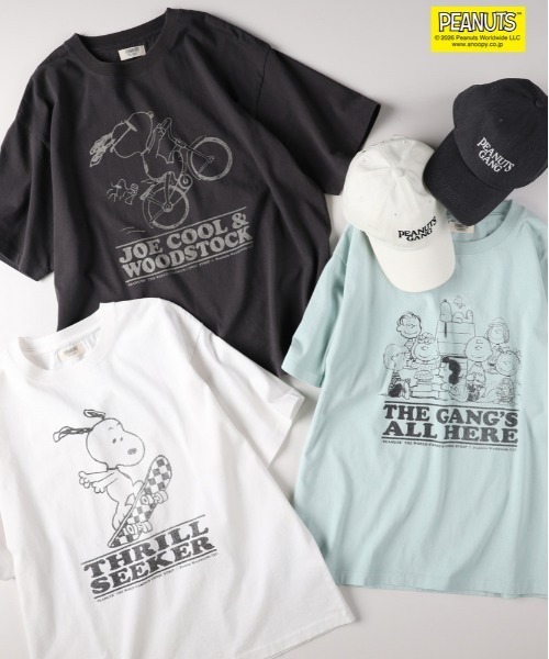 Right-on（ライトオン）の「PEANUTS(ピーナッツ)【ＰＥＡＮＵＴＳ】グラフィックプリントＴシャツ（Tシャツ/カットソー・メンズ・ホワイト/サックスブルー/ブラック・S/M/L/XL）」の4枚目の写真