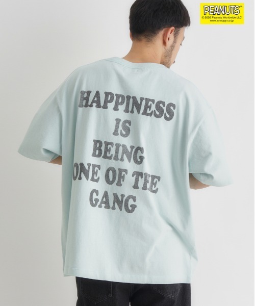 Right-on（ライトオン）の「PEANUTS(ピーナッツ)【ＰＥＡＮＵＴＳ】グラフィックプリントＴシャツ（Tシャツ/カットソー・メンズ・ホワイト/サックスブルー/ブラック・S/M/L/XL）」の6枚目の写真