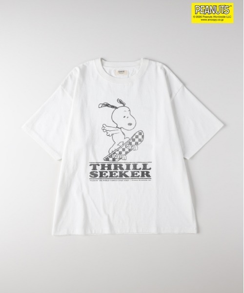 Right-on（ライトオン）の「PEANUTS(ピーナッツ)【ＰＥＡＮＵＴＳ】グラフィックプリントＴシャツ（Tシャツ/カットソー・メンズ・ホワイト/サックスブルー/ブラック・S/M/L/XL）」の8枚目の写真