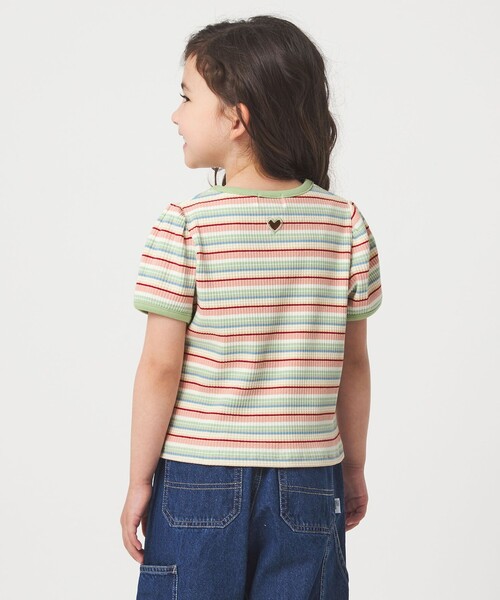 テレコ マルチボーダー Tシャツ 100cm-160cm（Tシャツ/カットソー
