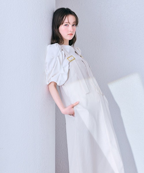 Audie a Muses(オーディアミューズ)の「前ファスナージャンパードレス(ワンピース・レディース・ベージュ/ブラック・38/42)」の3枚目の写真
