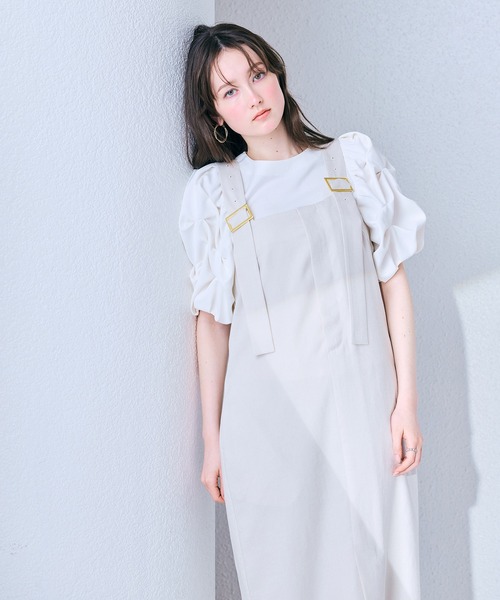 Audie a Muses(オーディアミューズ)の「前ファスナージャンパードレス(ワンピース・レディース・ベージュ/ブラック・38/42)」の6枚目の写真