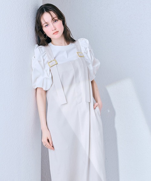 Audie a Muses(オーディアミューズ)の「前ファスナージャンパードレス(ワンピース・レディース・ベージュ/ブラック・38/42)」の8枚目の写真