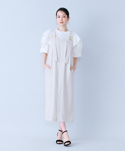 Audie a Muses(オーディアミューズ)の「前ファスナージャンパードレス(ワンピース・レディース・ベージュ/ブラック・38/42)」の10枚目の写真