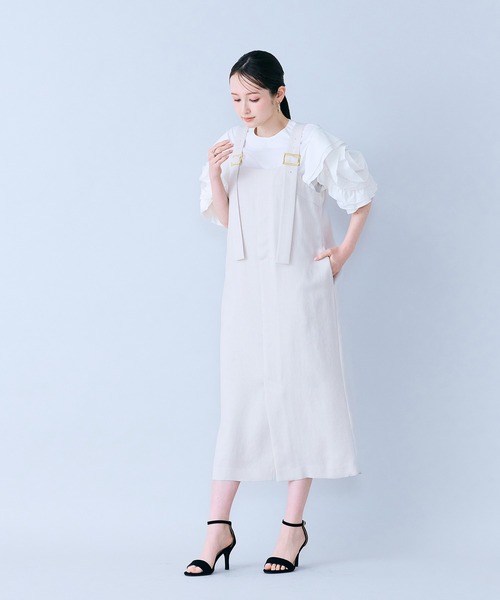 Audie a Muses(オーディアミューズ)の「前ファスナージャンパードレス(ワンピース・レディース・ベージュ/ブラック・38/42)」の12枚目の写真